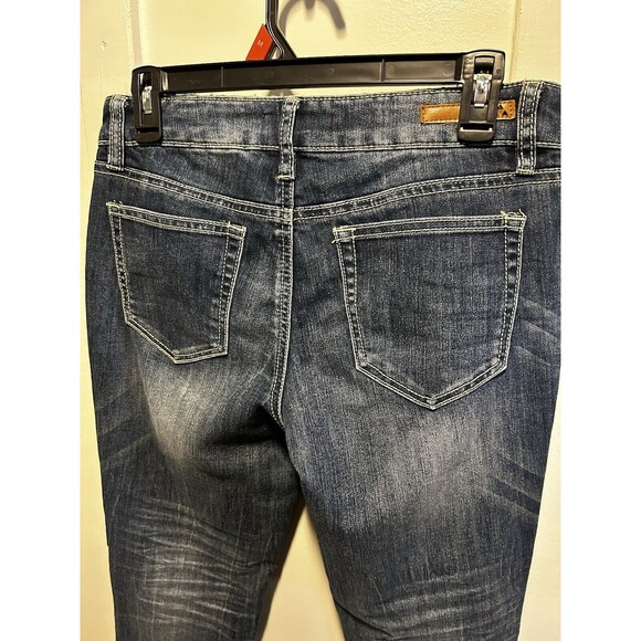 Dollhouse Patchwork Jeans Skinny Crop Juniors Size 9 Distressed Patchwork - Picture 5 of 9